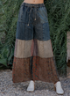 BOHO CHIC: TIERED PATCH INSERTED VINTAGE DENIM PANTS