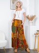 Boho Chic: Amber Tiered Patch Inserted Denim Pants
