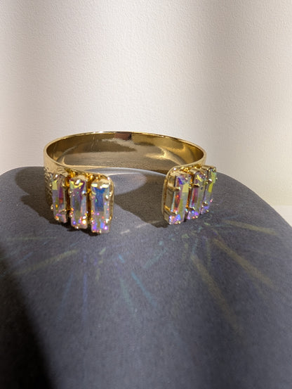 Wafa Baguette Glow Cuff — Iridescent