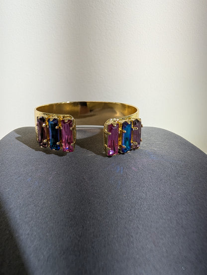 Wafa Baguette Glow Cuff — Purple/Blue Mix
