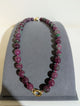 Wafa Berry Garden Beaded Necklace — berry and green beads with gold-tone front loop