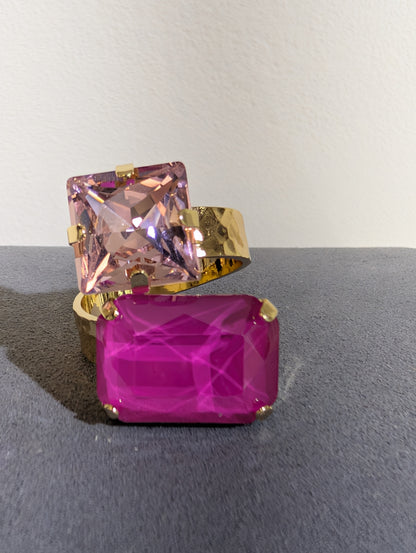 Wafa Color Duet Ring — Pink Mix