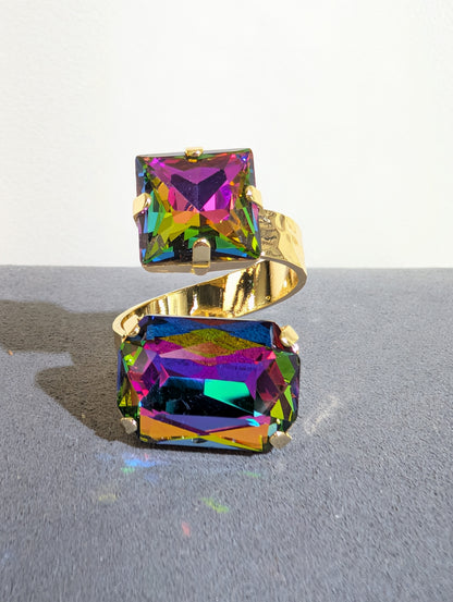Wafa Color Duet Ring — Rainbow