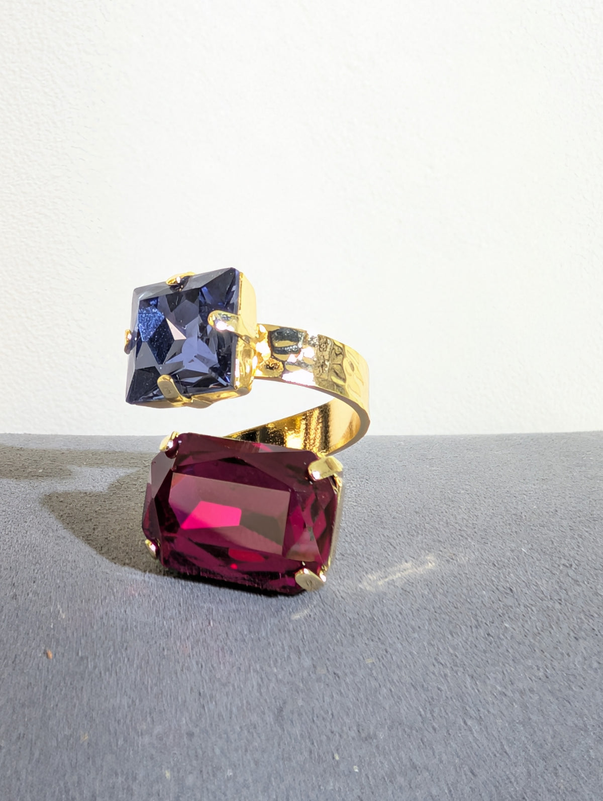Wafa Color Duet Ring — Purple/Berry — alternate view
