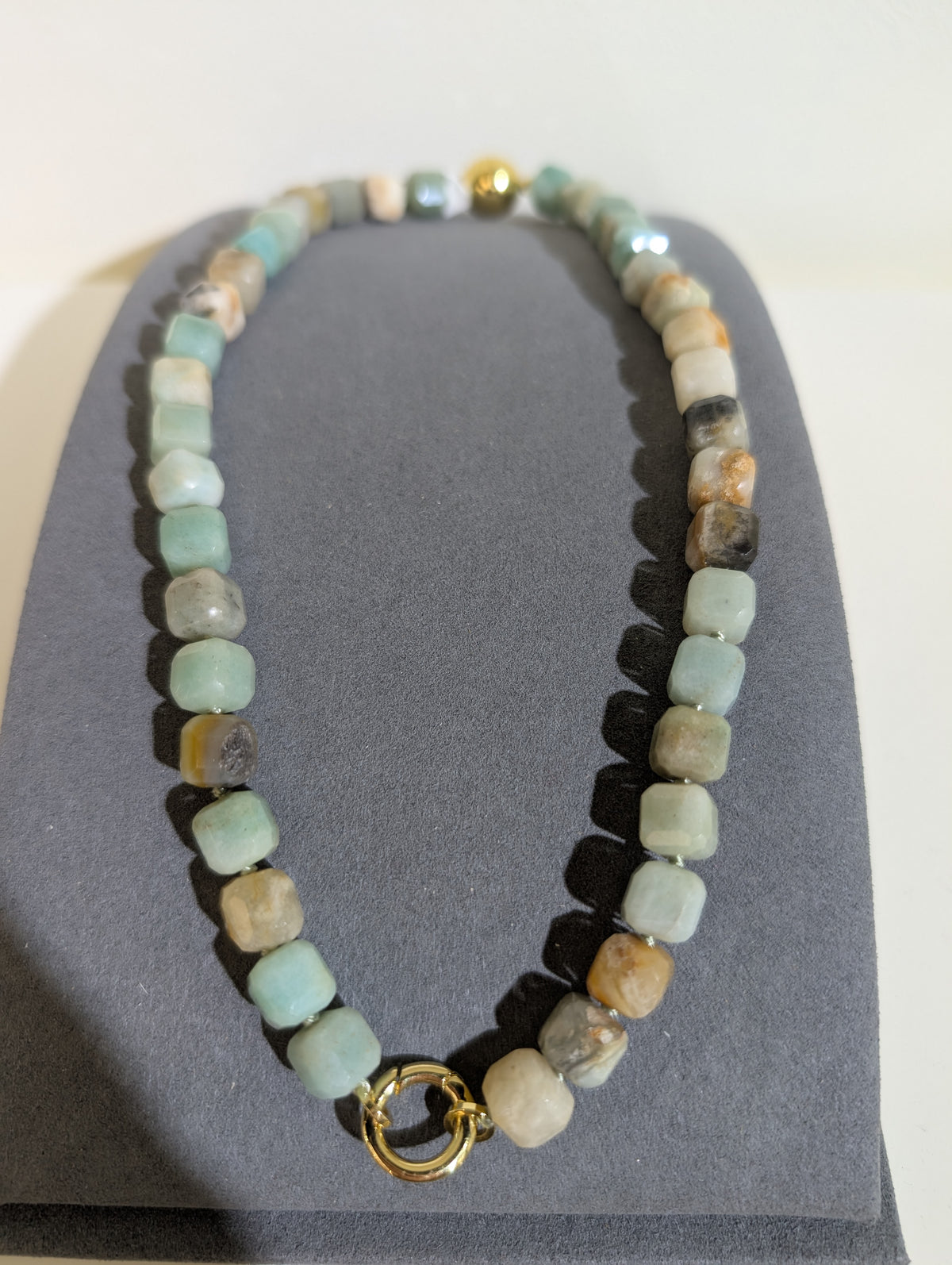 Wafa Color Journey Beaded Necklace — Seafoam Mix