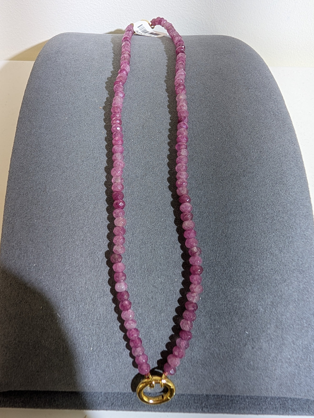 Wafa Color Loop Beaded Necklace — Pink