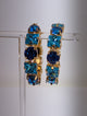 Wafa Color Radiance Hoop Earrings — Aqua / Royal Blue