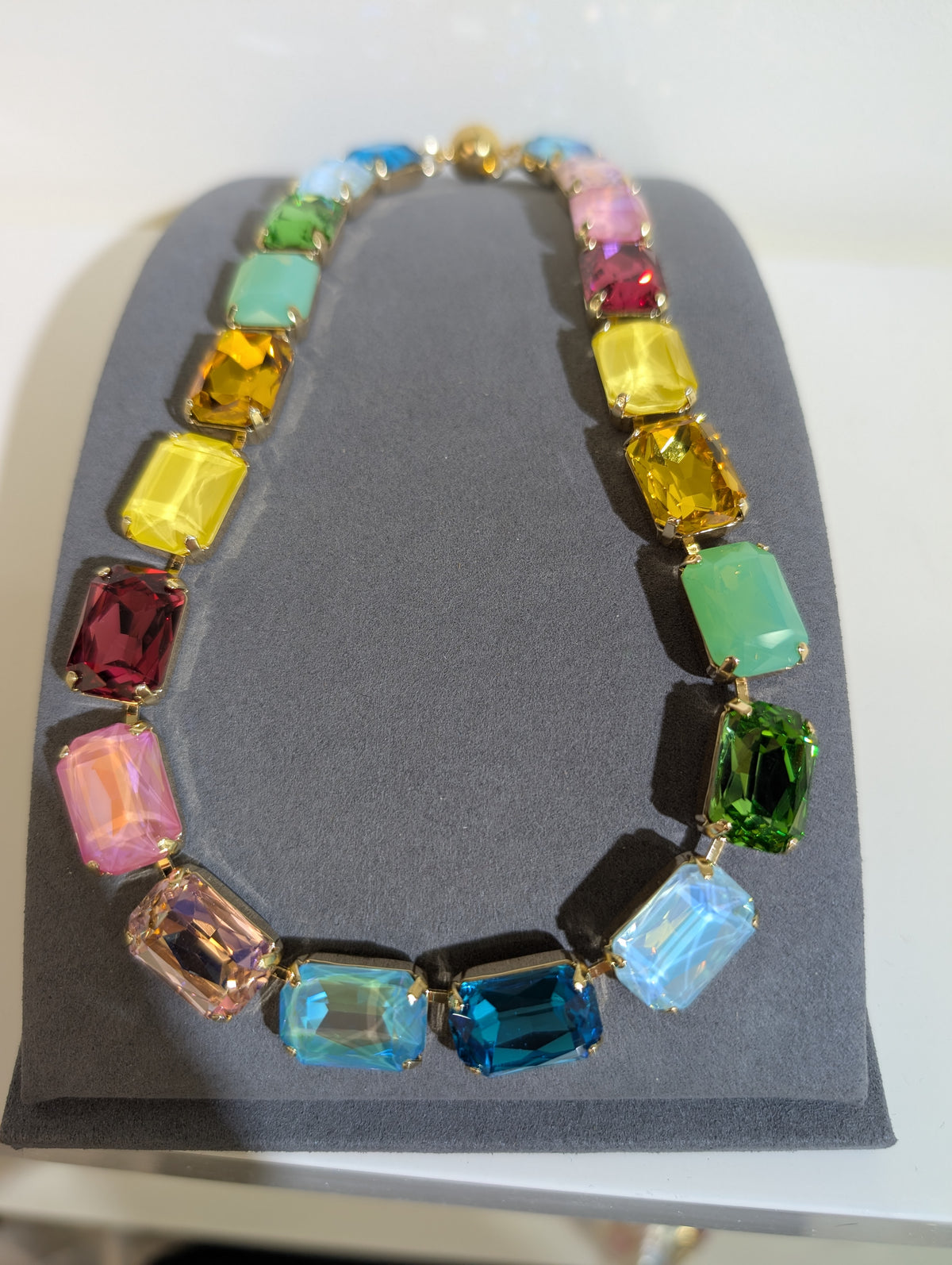 Wafa Grand Rectangle 18-Inch Necklace — Multicolor
