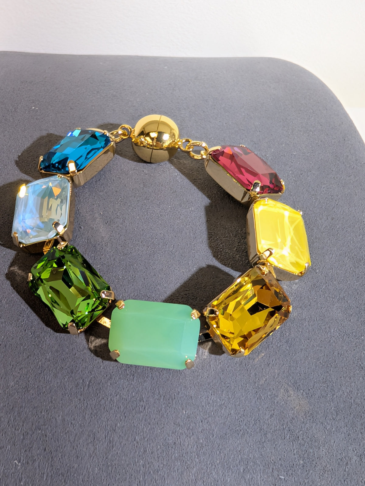 Wafa Grand Rectangle Bracelet — Multicolor