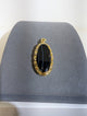 Wafa Midnight Contour Pendant — Black/Gold Tone