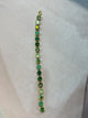 Wafa Mint Meadow Crystal Lariat — Green / Mint / Gold Tone