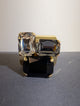 Wafa Mosaic Trio Ring — Black/Clear Mix