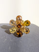 Wafa Petal Sparkle Ring — Amber Mix