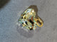 Small Wafa crystal heart pendant in Crystal / Gold Tone