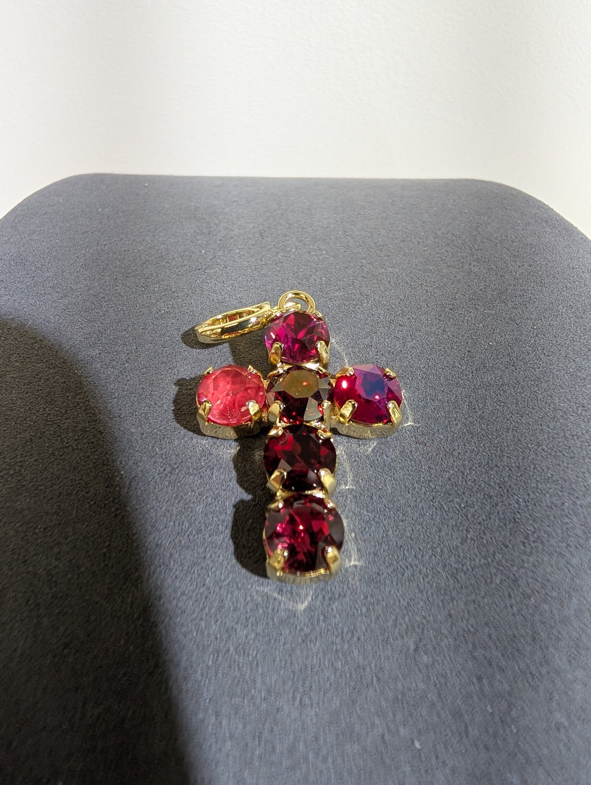 Wafa Petite Radiance Small Cross Pendant — Berry Mix