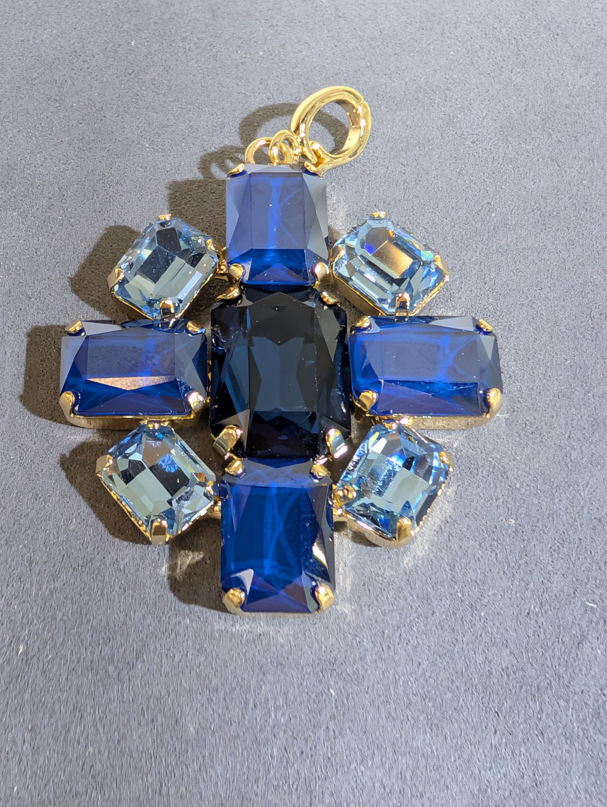Wafa Radiant Mosaic Pendant — Blue Mix
