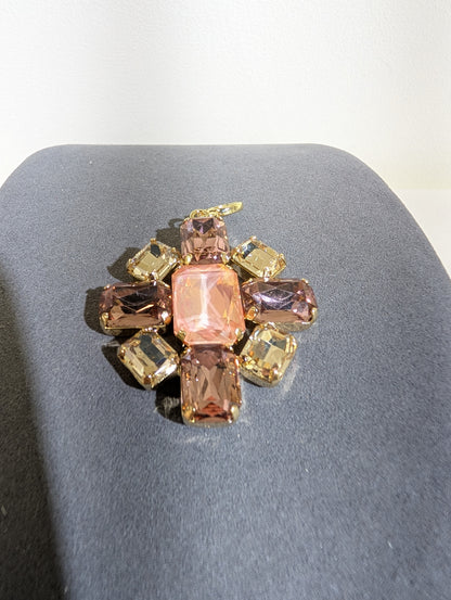 Wafa Radiant Mosaic Pendant — Peach/Champagne