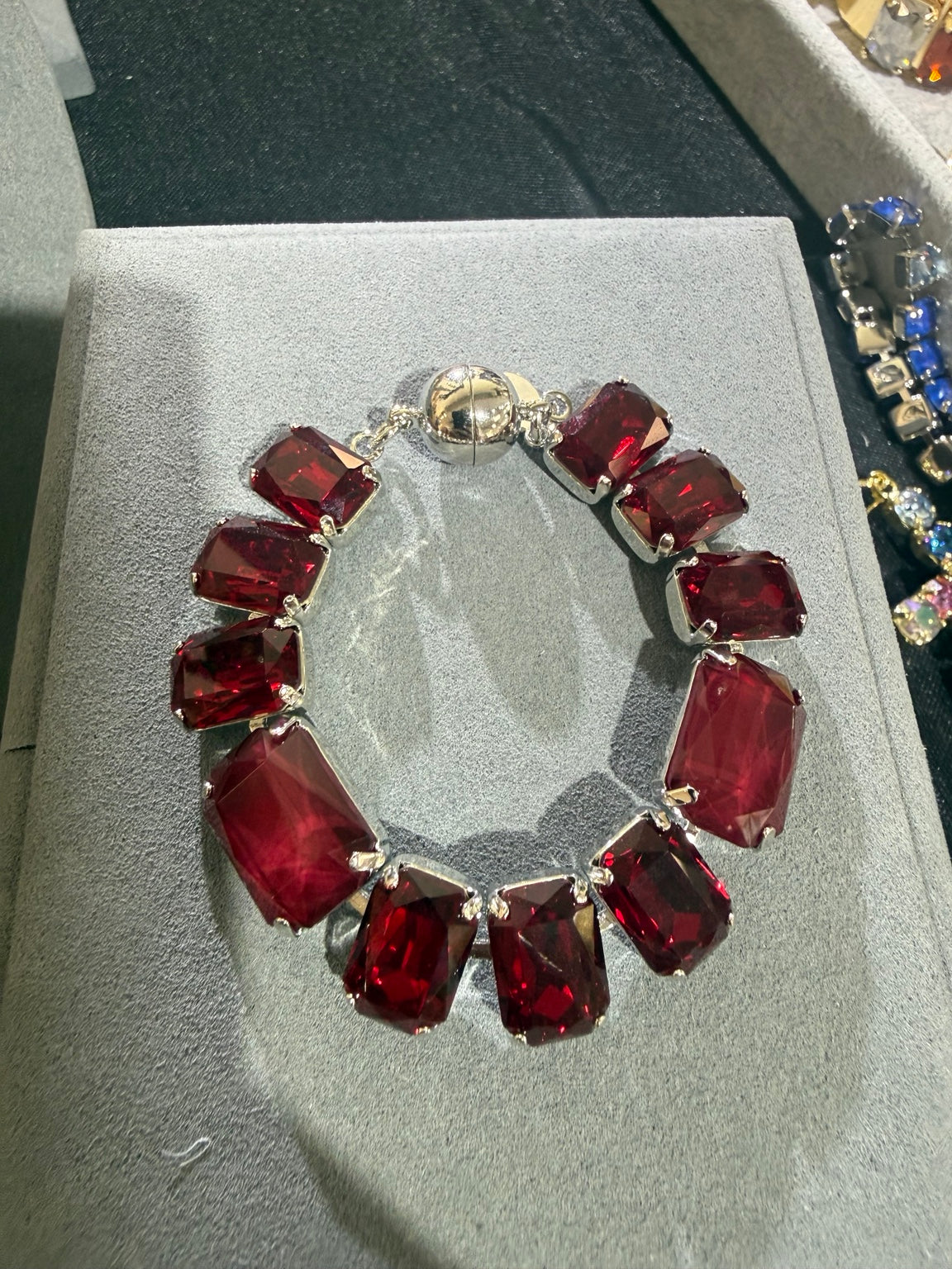 Ruby Red / Silver Tone