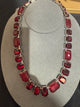 Ruby Red / Silver Tone