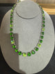 Wafa Silver Serenade Crystal Necklace — Emerald / Lime