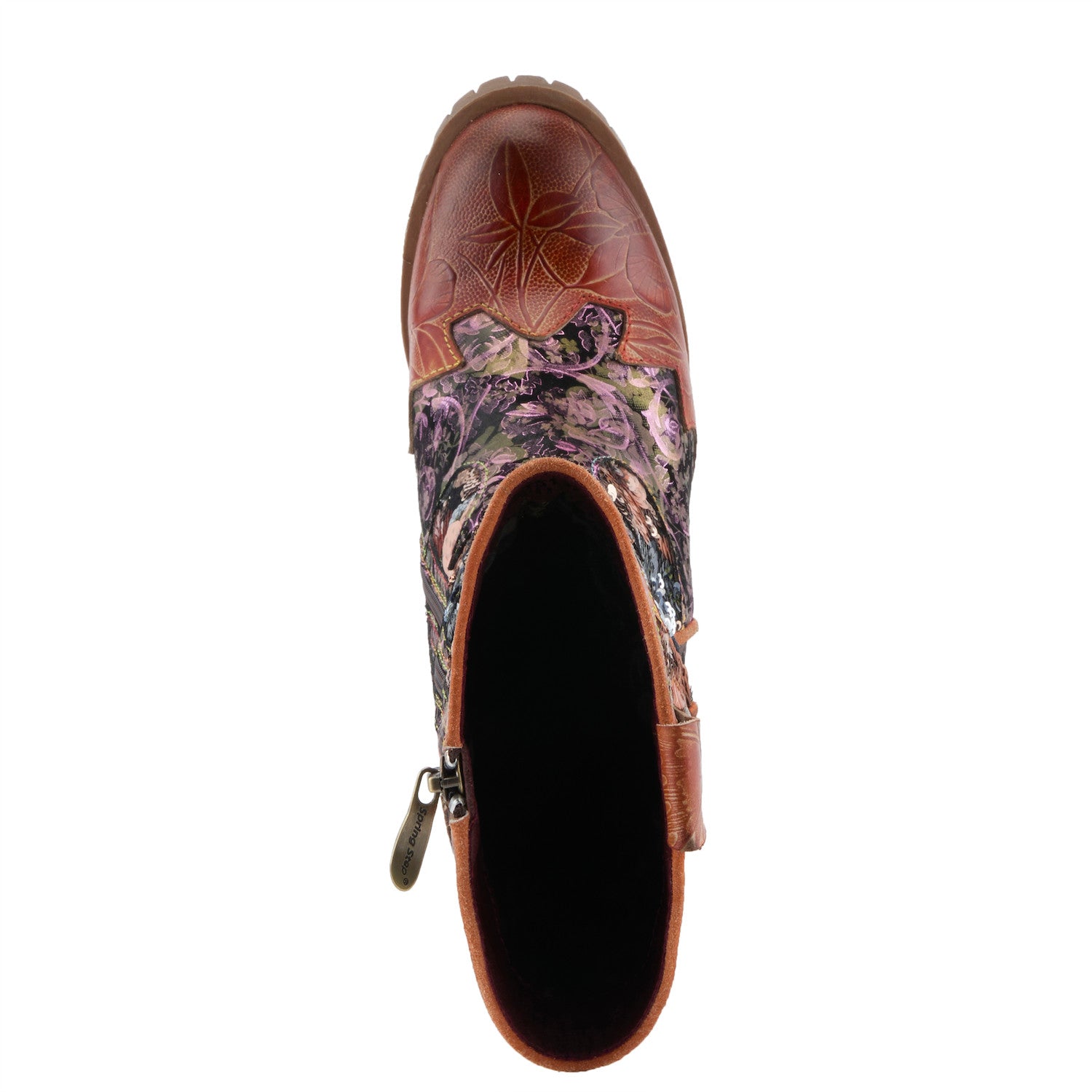 L'Artiste Myohmy boot outsole detail showing lug tread pattern