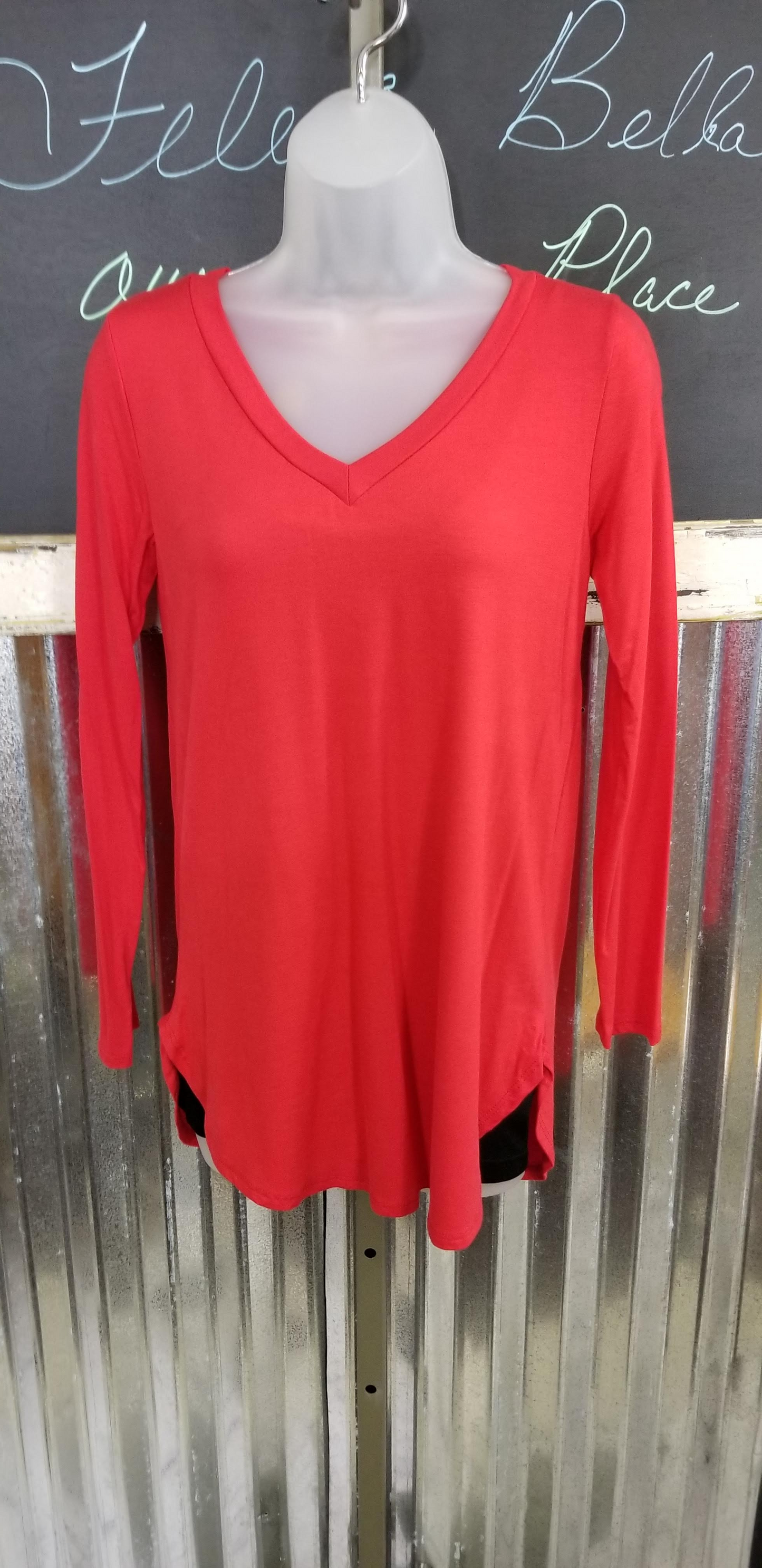 V-Neck Long Sleeve Tee