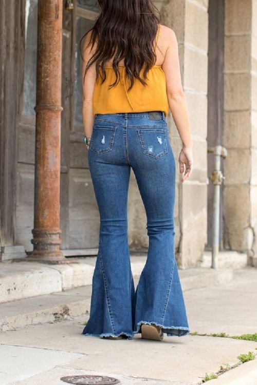 Mid Wash Bell Bottoms