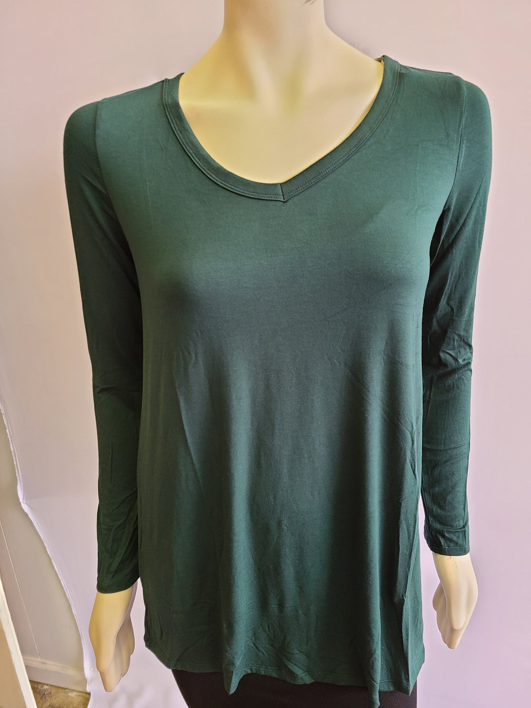 Hunter green basic top