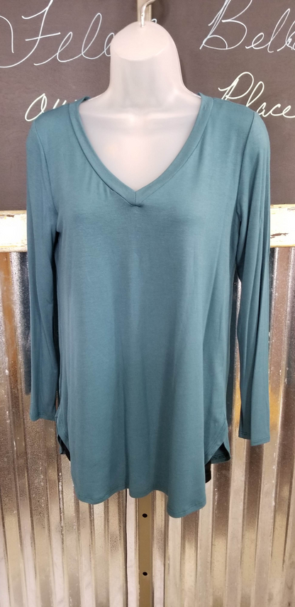 V-Neck Long Sleeve Tee