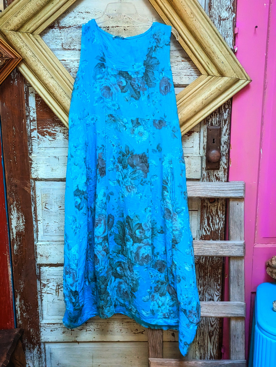 Aqua Flora Dress