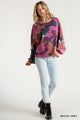 Raw Edged Tie dye Top