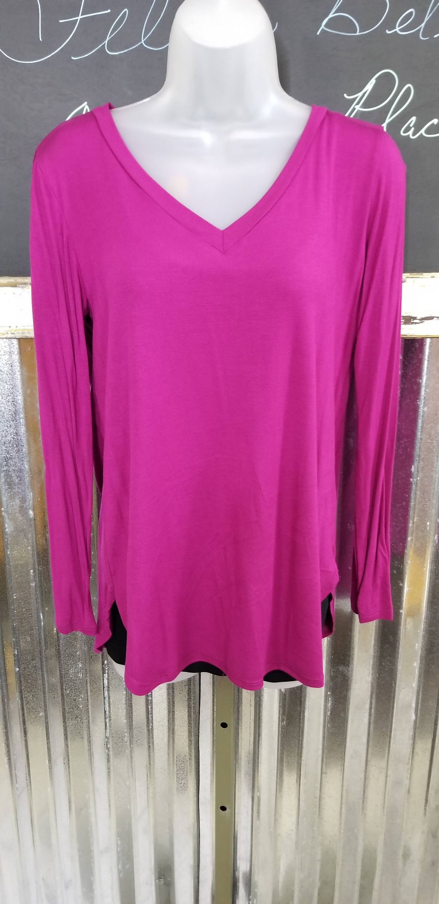 V-Neck Long Sleeve Tee