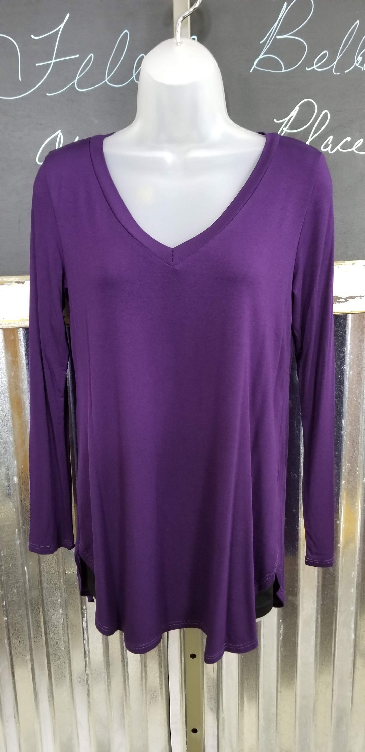 V-Neck Long Sleeve Tee