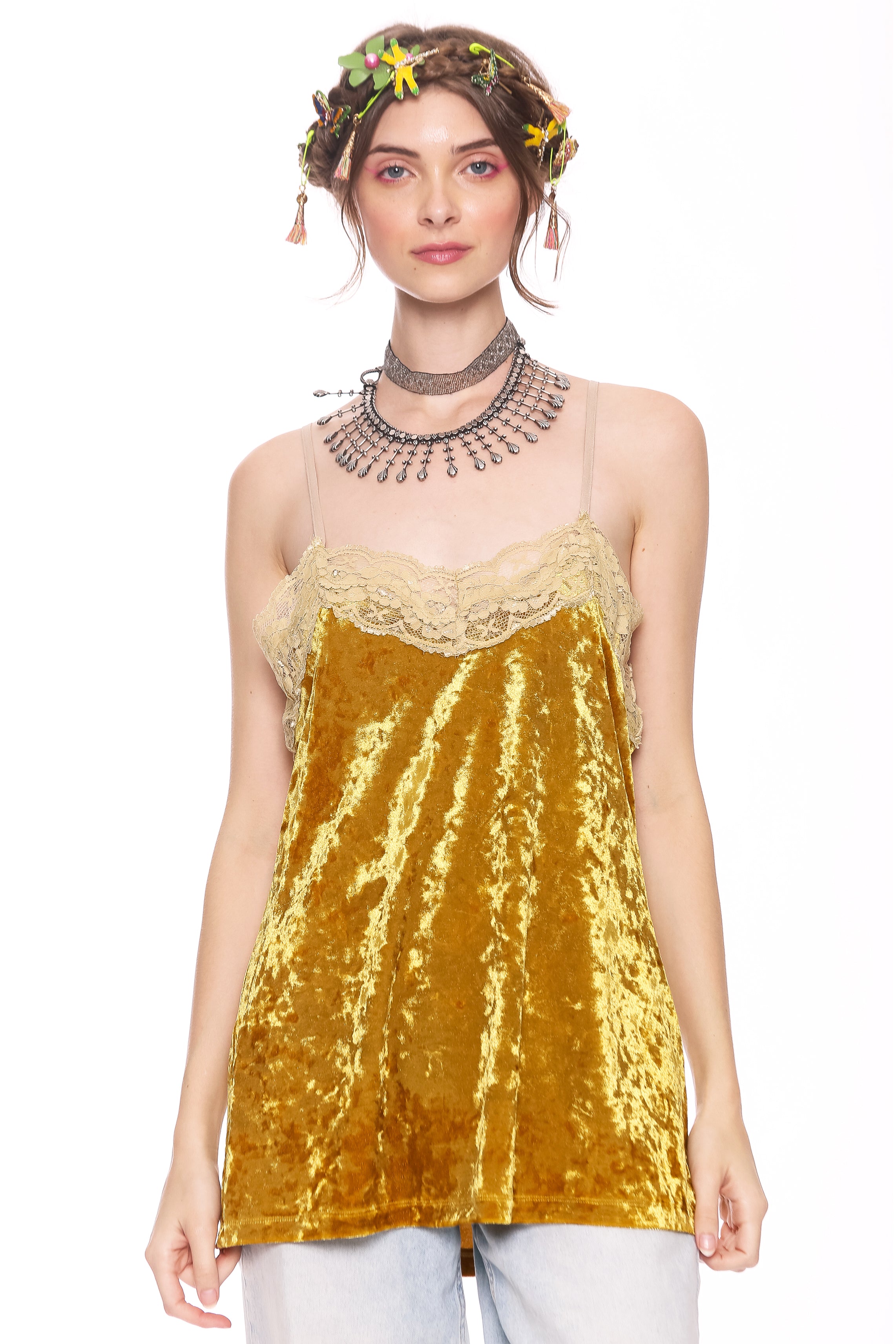 GOLD VELVET DREAMS CAMI